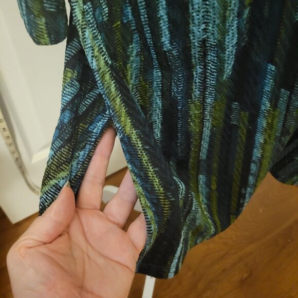 Susan Graver Regular Printed Novelty Knit Duster Cardigan ONLY - M A366174 - Picture 3 of 8